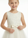 Lace Applique Girls Wedding Princess Flower Dress Party Dress Puffy Communion Dresses