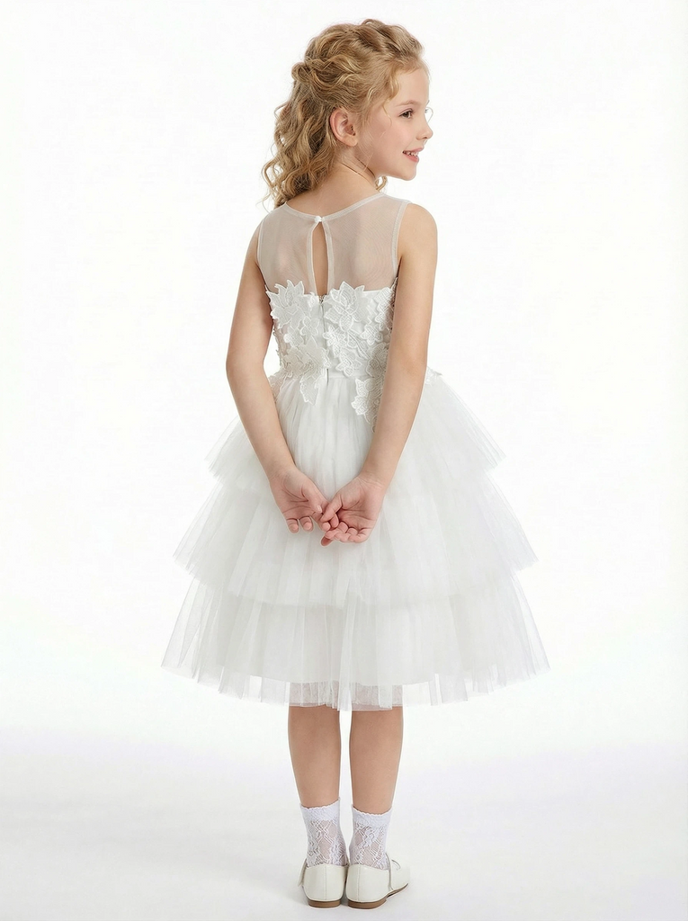 Tulle Wedding Flowers Girl Gowns Boho Dress Flower Princess Gowns Cute Flowery Dresses