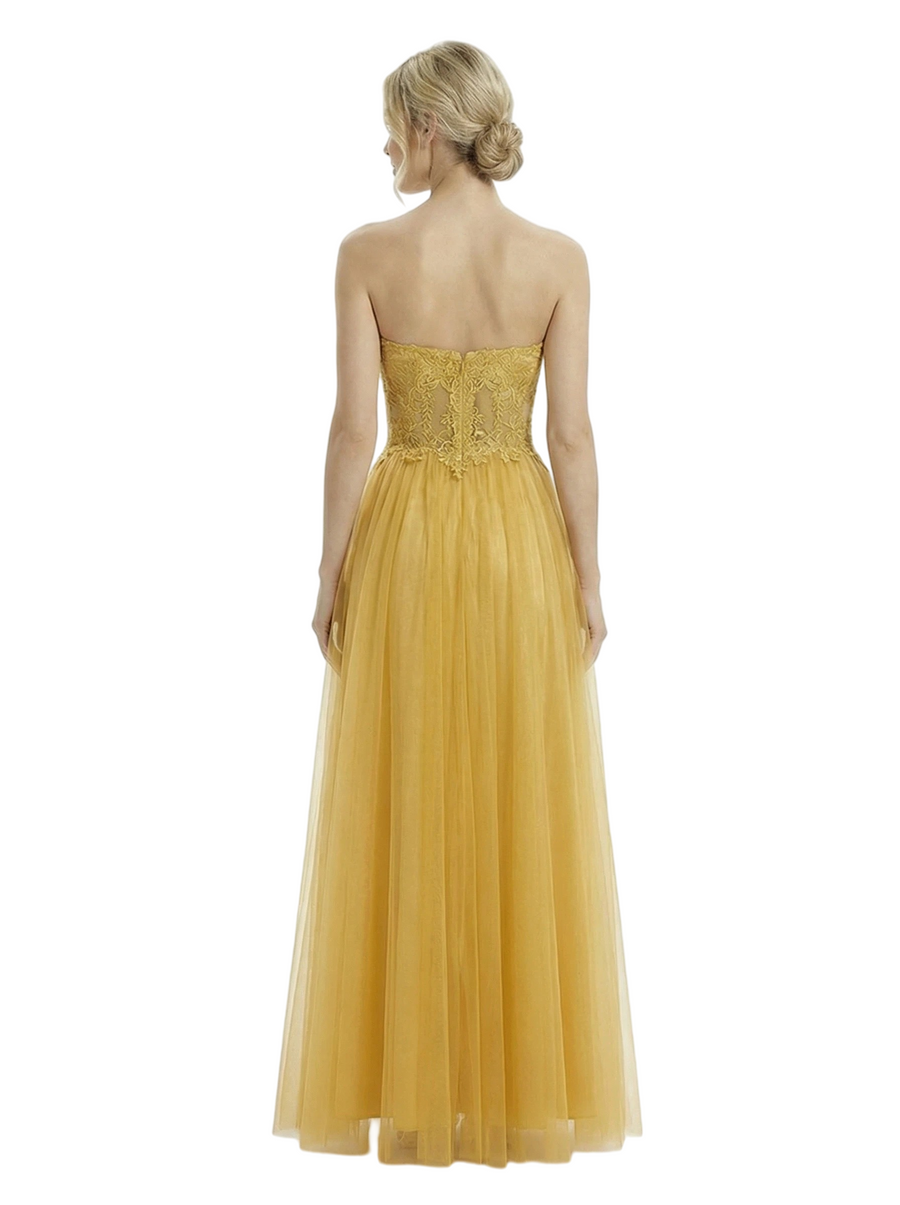 ChicSew Unique Lace Sweetheart A Line Tulle Long Party Prom Dresses