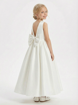 Floral Lace Toddler Flower Girl Dress Sleeveless Tulle Skirt Sash Round Neck for Wedding