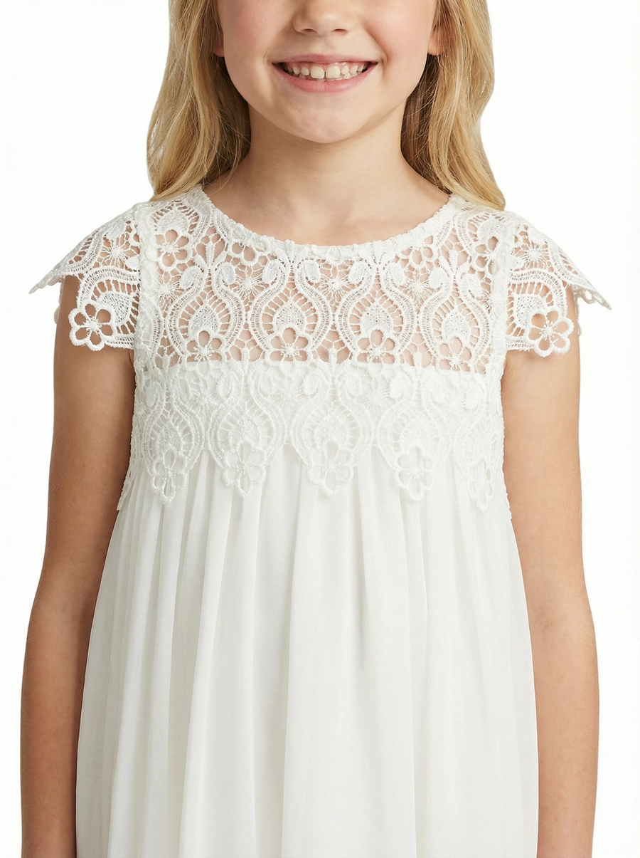 Boho Flower Wedding Girl Gowns Boho Dress Flower Princess Gowns Little Communion Wear