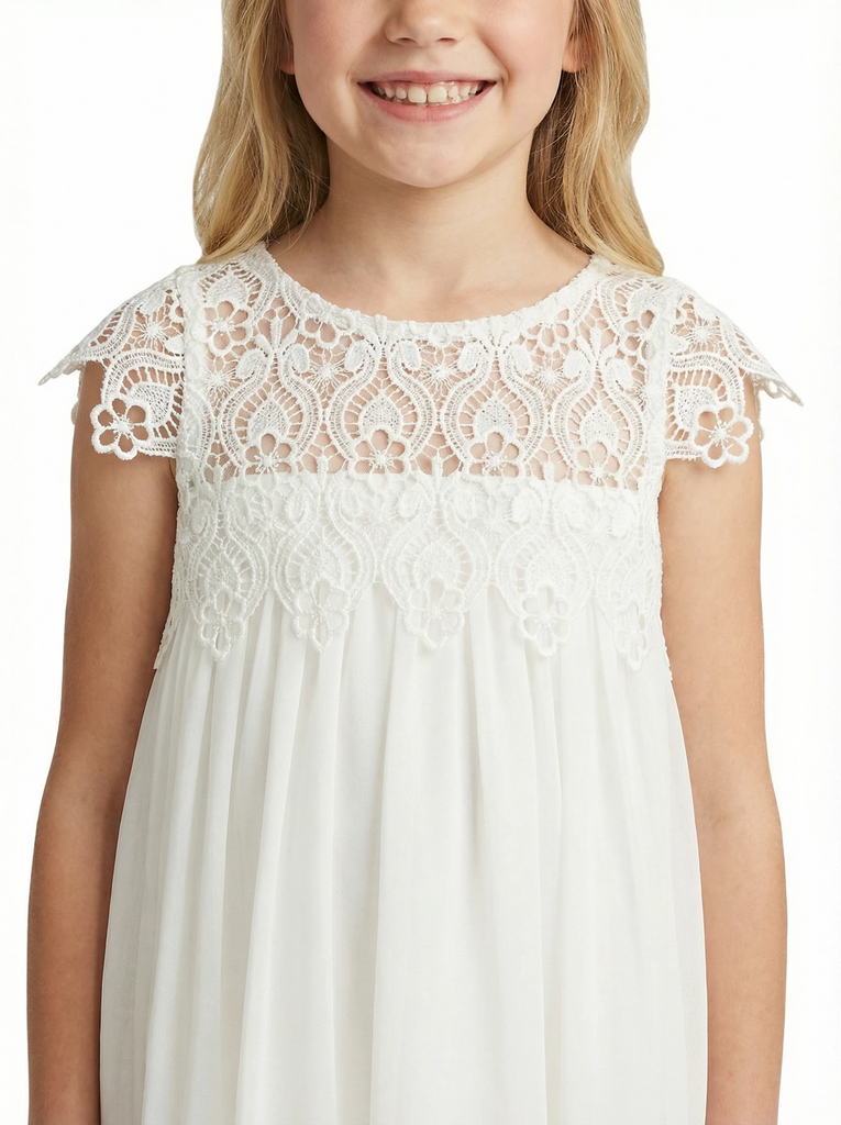 Boho Flower Wedding Girl Gowns Boho Dress Flower Princess Gowns Little Communion Wear