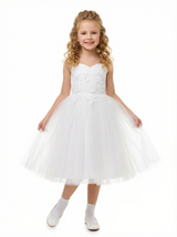 Ladies Lace Flower Wedding Flowers Girl Gowns Boho Dress Flower Princess Gowns Spaghetti-Straps