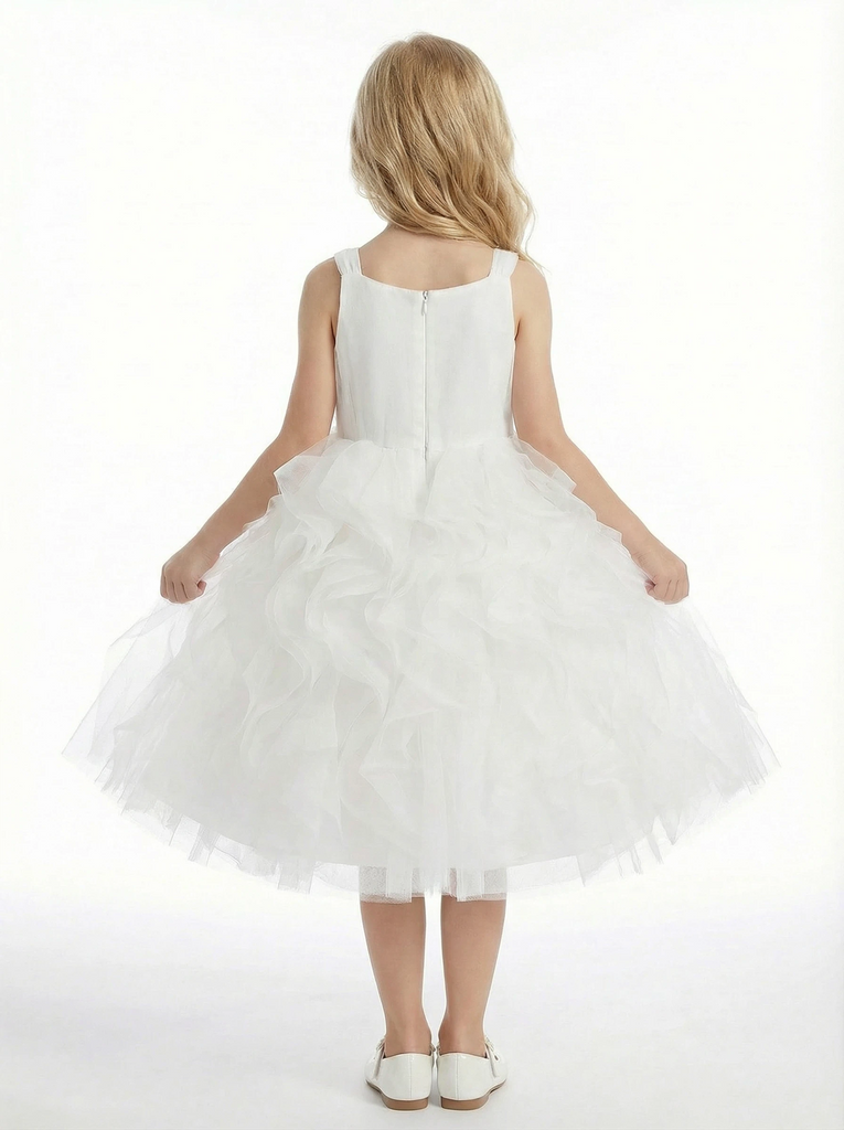 Wedding Flowers Girl Gowns Tulle Dress Flower Princess Gowns Boho Communion Dresses