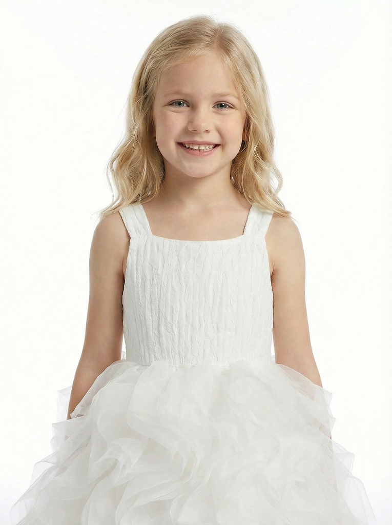 Wedding Flowers Girl Gowns Tulle Dress Flower Princess Gowns Boho Communion Dresses