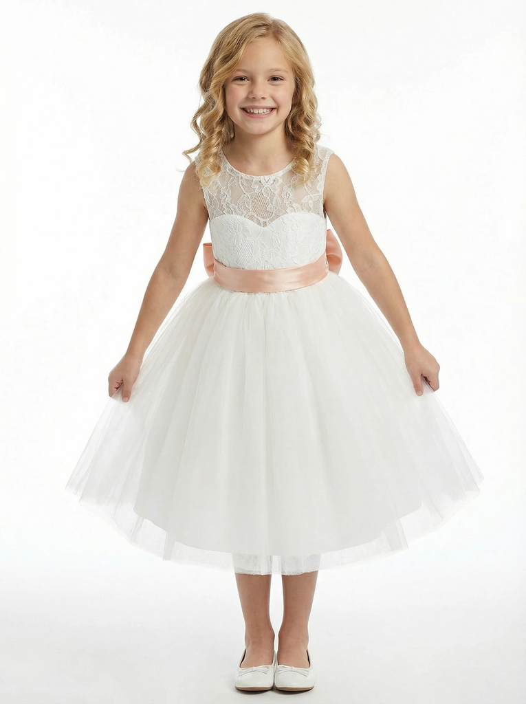 Toddler Bridesmaid Wedding Flowers Girl Gowns Boho Dress Flower Princess Gowns for Wedding, White Toddler Bridesmaid Wedding Flowers Girl Gowns Boho Dress Flower Princess Gowns for Wedding, White