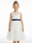 Vintage Lace Girls Wedding Guest Dress Knee Length Childrens Dresses for Wedding with Bow