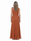 ChicSew V-Neck Sleeveless Floral Chiffon Floor Length Mermaid Mother of the Bride Dress