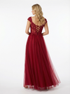 Modern Cap Sleeve  Lace Appliques Mermaid A-line Event Prom Dress