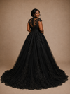 ChicSew Elegant Classy High Neck Lace Tulle A-Line Floor-Length Wedding Dress