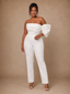 ChicSew Unqiue One Shoulder Crepe Ankle-Length Wedding Jumpsuit