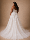 ChicSew Elegant Modern Sweetheart Mermaid Boning Lace Tulle Maxi Wedding Dress With Overskirt
