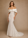 ChicSew Sexy Unique Off The Shoulder Lace Mermaid Floor-Length Wedding Dress