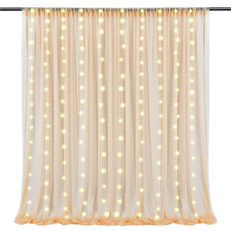 Luminous Outdoor Wedding Decoration Background Curtain With Light, HCP27L