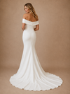 ChicSew Fancy Off The Shoulder Crepe Floor-Length Mermaid Wedding Dress