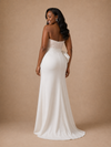 ChicSew Elegant Crepe Sweetheart Mermaid Side Slit Floor-Length Wedding Dress With Beading