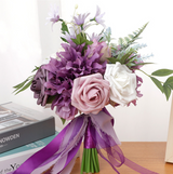 Wedding Flower For The Groom And Bride, Simulated Rose Wedding Bouquet, WF23