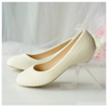 Women's Wedding Shoes Decorative Pearl Wedding Low Heels Bridal Shoes With Beading,H82