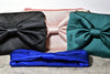 Satin zippered pouch with bow Evening Bag Fanny Pack Cell Phone Purse Small