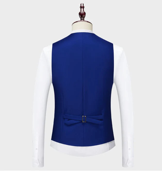 Burgundy Men's Casual 3 Piece Suit Notch Lapel Flat Tuxedos Set CN460