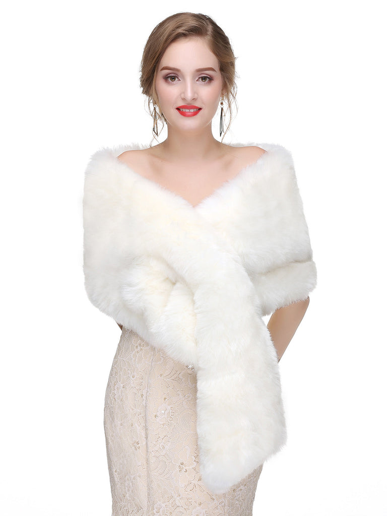 Faux Fur Collar Women's Neck Warmer Scarf Wrap Winter