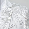Men's Slim Fit Tuxedo Jacket Embroidery Sequin Jacket 2 Color CN453