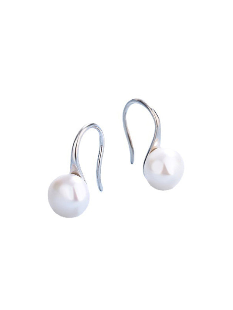 Sterling Silver Freshwater Cultured Pearl Wedding Jewelry Earrings For Women