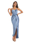 High Low Spaghetti Straps Mermaid Asymmetrical Soft Satin Prom Dresses Online