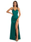 Sexy Unique Satin Long Mermaid Prom Dresses With Slit 2023