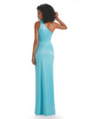 Sexy Mermaid Soft Satin One Shoulder Long Side Slits African Bridesmaid Dresses