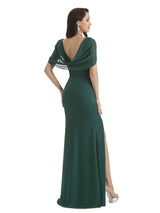 Elegant Side Slit Chiffon Long Mother of The Bride Dresses