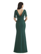 Elegant Side Slit Chiffon Long Mother of The Bride Dresses