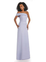 Simple Satin One Shoulder Floor-Length Long African Satin Bridesmaid Dresses