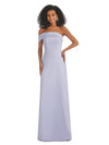 Simple Satin One Shoulder Floor-Length African Satin Bridesmaid Dresses
