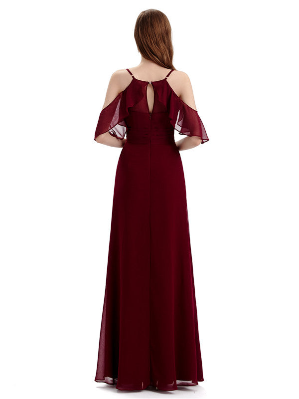 Elegant Cold Shoulder Long Maxi Bridesmaid Dresses Online