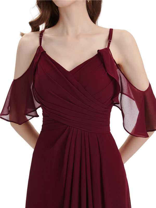 Elegant Cold Shoulder Long Maxi Bridesmaid Dresses Online