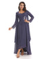 Elegant A-line Chiffon Long Sleeves High-Low Mother of The Bride Dresses