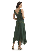 Elegant A-line Chiffon Tea Length Short Groom of The Bride Dresses With Jacket