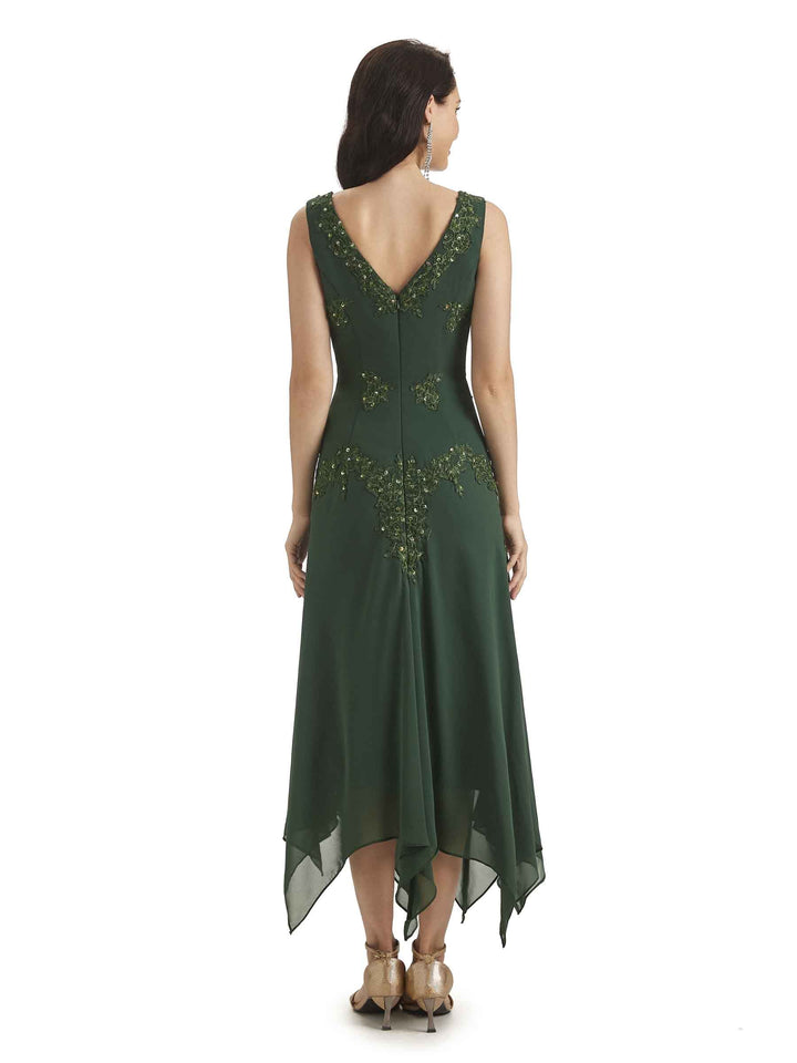 Elegant A-line Chiffon Tea Length Short Groom of The Bride Dresses With Jacket