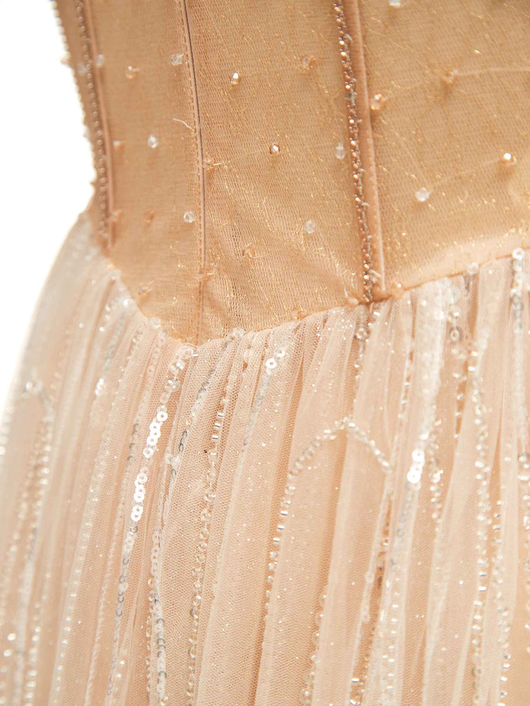 Cute Champagne Gold Off The Shoulder Midi Short Party Prom Dresses Online - ChicSew Cute Champagne Gold Off The Shoulder Midi Short Party Prom Dresses Online - ChicSew