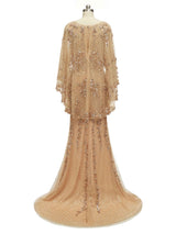 Champagne Gold Sparkly Heavily Beaded Long Formal Prom Dresses Online