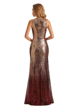 Sparkly Sequin Mermaid Sleeveless Long Bridesmaid Dresses Online