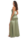 Sexy One Shoulder Long Mermaid Formal Prom Dance Dresses With Slit Online Sale