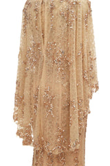 Champagne Gold Sparkly Heavily Beaded Long Formal Prom Dresses Online
