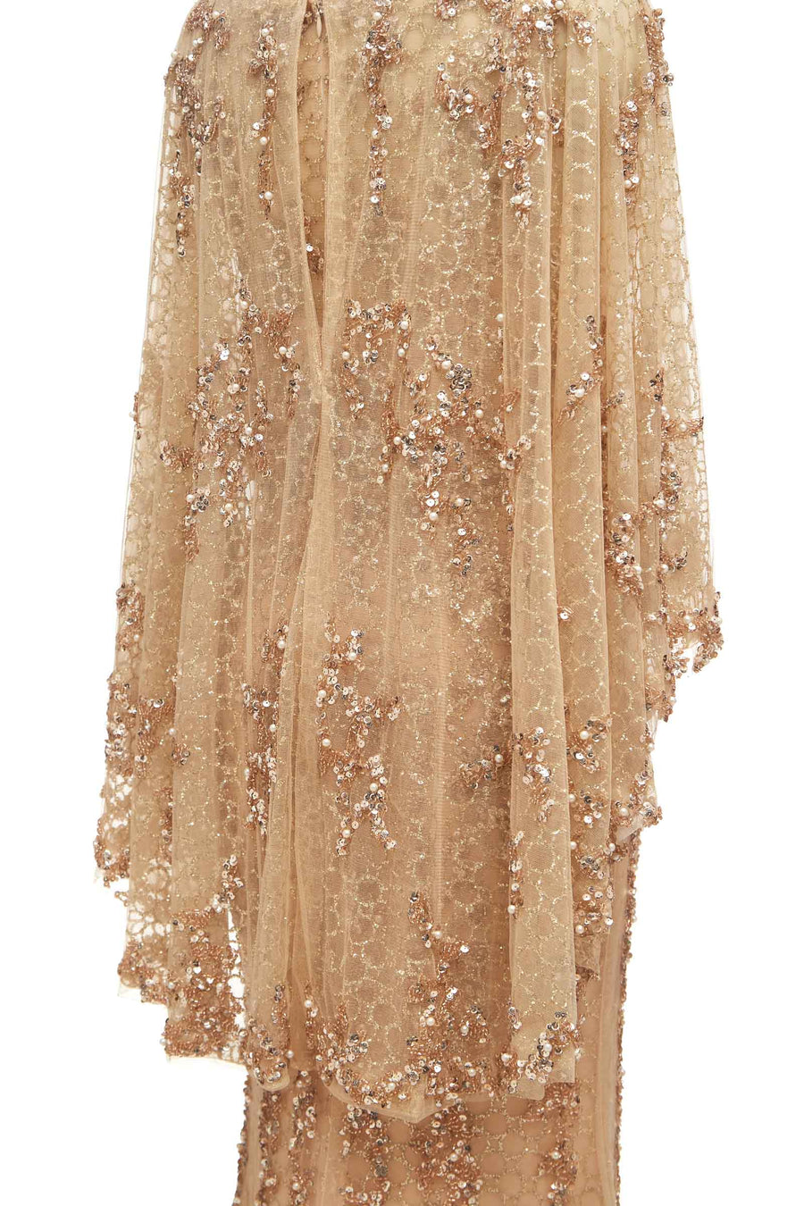 Champagne Gold Sparkly Heavily Beaded Long Formal Prom Dresses Online