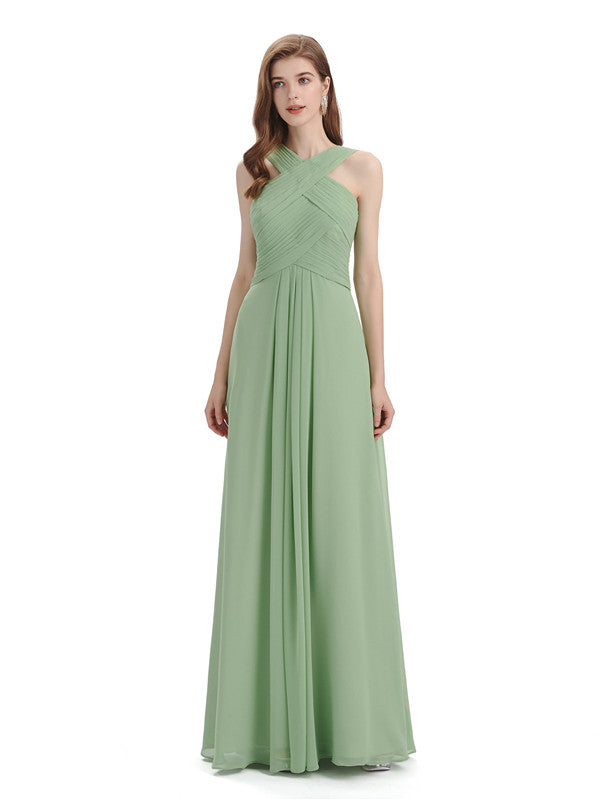 Elegant Unique Chiffon Long Maxi Bridesmaid Dresses Online