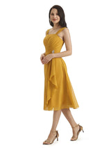 Elegant A-line Chiffon Tea Length Short Mother of The Bride Dresses With Jacket
