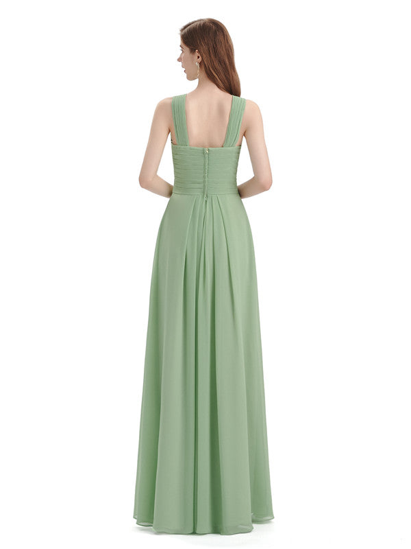 Elegant Unique Chiffon Long Maxi Bridesmaid Dresses Online