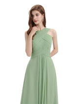 Elegant Unique Chiffon Long Maxi Bridesmaid Dresses Online