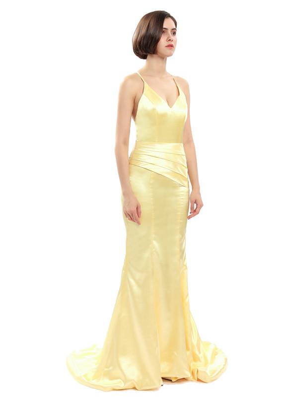 Sexy Mermaid Spaghetti Straps V-neck Sexy Bridesmaid Dresses